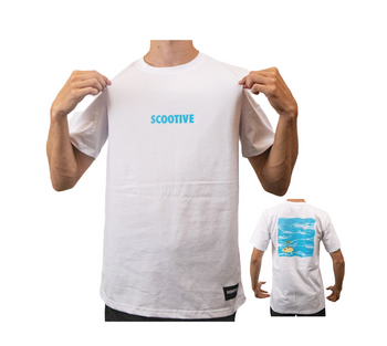Scootive Island Bílé tričko