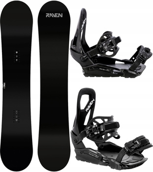 Pánský snowboardový set RAVEN Pure Black + vázání s230