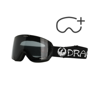 Snowboardové brýle - Dragon PXV classicblack/lumalens dark smoke/lumalens light rose
