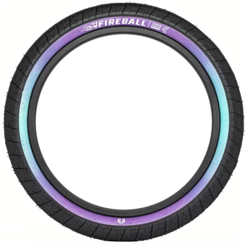 BMX pneumatika - Eclat Fireball Black/Purple Teal Fade