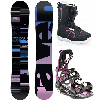 Dámský snowboardový set Raven Anna + vázání s230